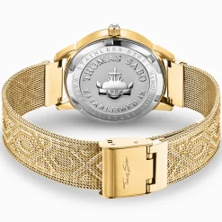 Best Damenuhr mit 33 mm, Libellen und Steinen goldfarben Damen Uhren|Damenuhren
